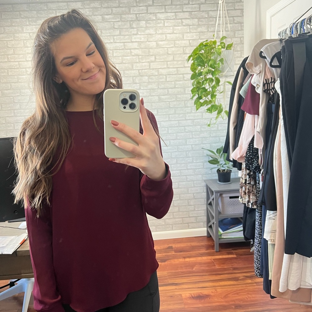Burgundy blouse